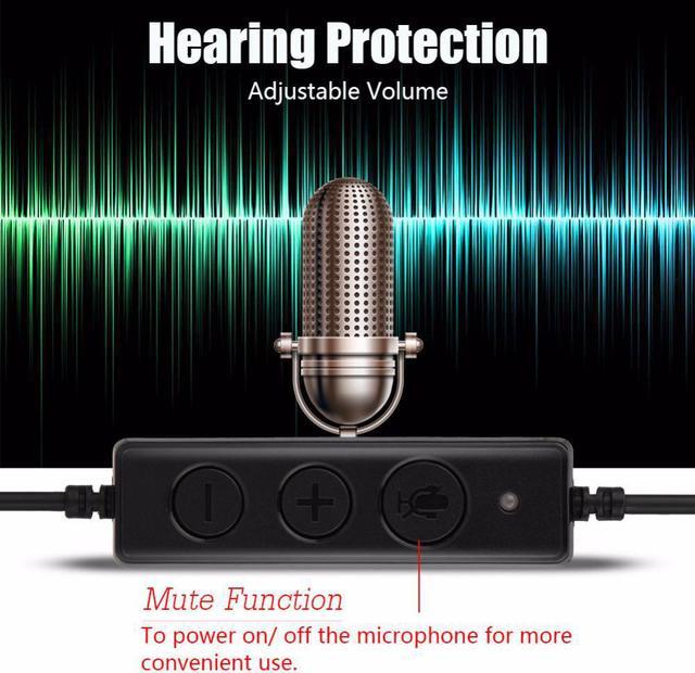 Alt view image 3 of 6 - USB Call Center Cordless Headset Clear Stereo Sound USB Call Center Headphone with Microphone Headsets 2018 earphone Headphones