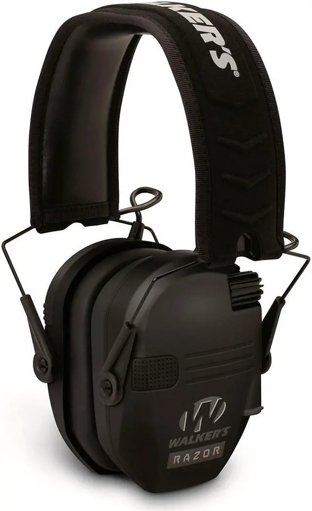 Alt view image 6 of 17 - Walker's Razor Slim Shooter Black Electronic Folding Hearing Protection Earmuffs