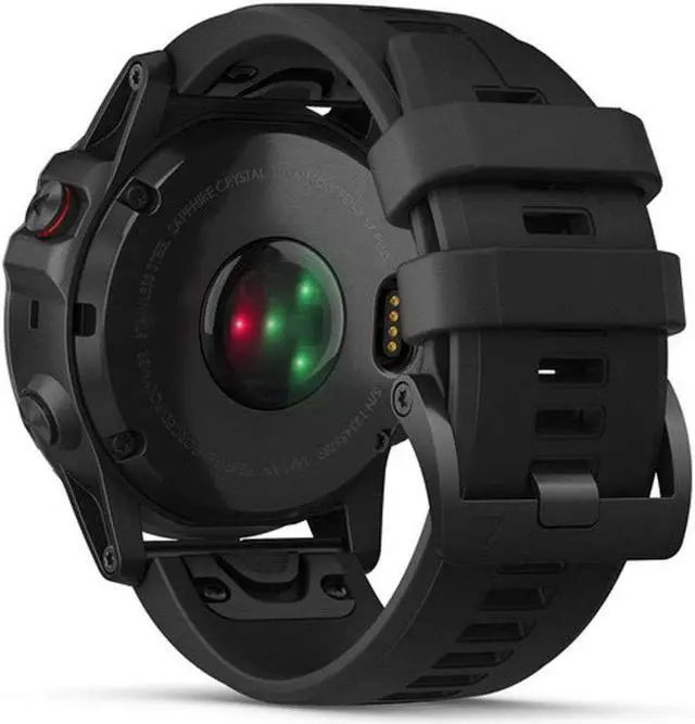 Alt view image 16 of 20 - Garmin fenix 5X Plus Sapphire Black with Black Band 5X Plus Sapphire Black with Black Band