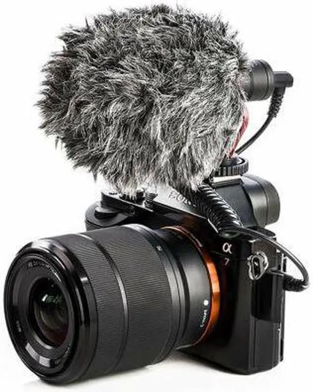 Alt view image 3 of 6 - Movo VXR10 Universal Cardioid Condenser Video Microphone with Shock Mount, Deadcat Windscreen, & Case for Smartphones, DSLR Cameras & Camcorders
