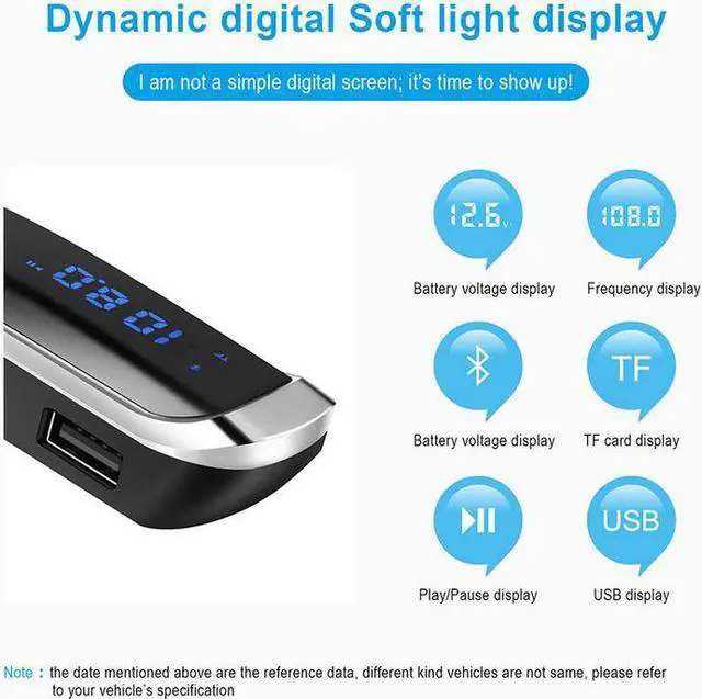 Alt view image 4 of 6 - BBL02 2018 New Bluetooth V3.0 Auto Car Kit FM Transmitter Wireless Handsfree Car Mp3 Music Player