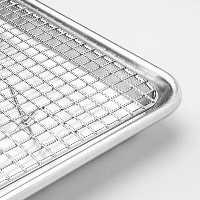 Alt view image 4 of 5 - Last Confection (Set of 2) Stainless Steel 12" x 17" Baking & Cooling Racks (Fits Half Sheet Pan) - Cookie Baker's Oven Wire Rack