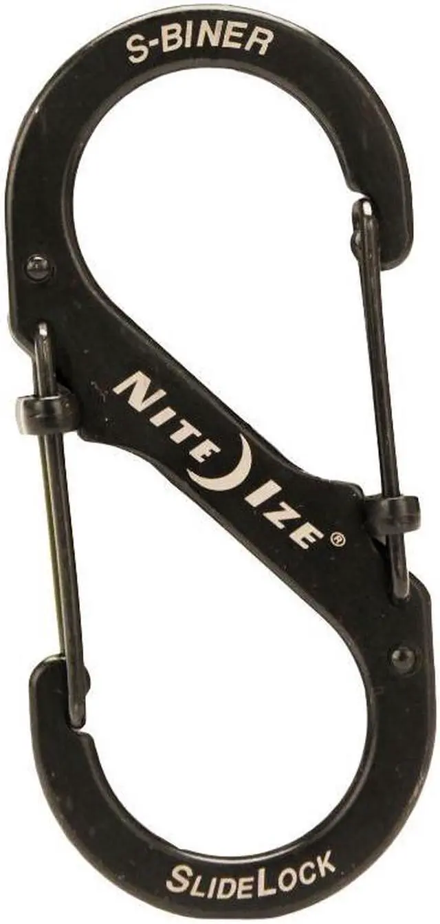 Alt view image 4 of 12 - NITE IZE LSB4-01-R3 Locking Carabiner,3-3/5 In.,Steel,Black
