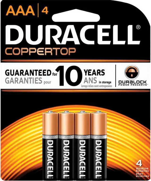 Alt view image 7 of 20 - DURACELL CopperTop MN2400 1.5V AAA Alkaline Battery, 4-pack
