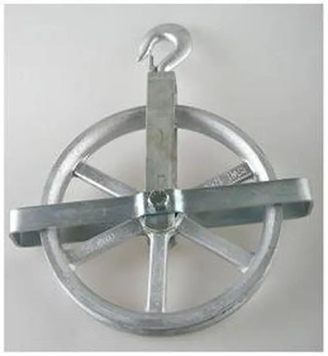 Main image of PEERLESS 5-00-031595- Well Wheel Pulley Block, Fibrous Rope, 1,200 lb Max Load