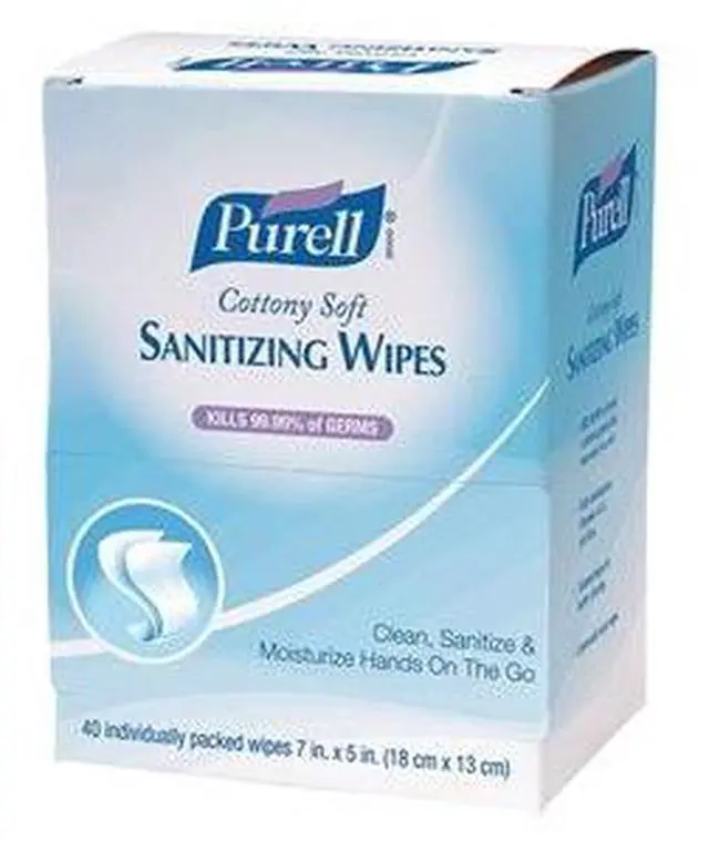 Alt view image 2 of 2 - Purell Cottony Soft Individually Wrapped Hand Sanitizing Wipes 5" x 7" 480
