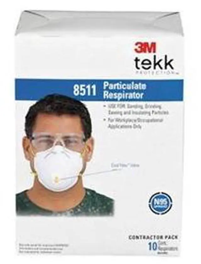 Alt view image 5 of 20 - 3M Paint Sanding Valved Respirator 8511PB1A