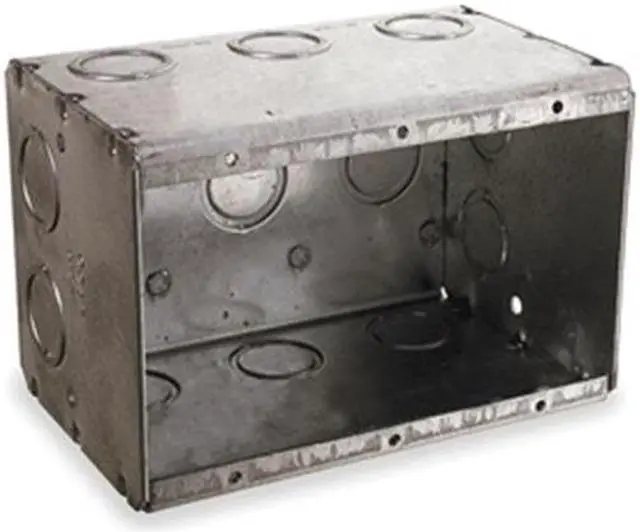 Alt view image 3 of 5 - RACO 692 Electrical Box, 47.8 cu in, Masonry Box Type, 3 Gangs, Steel,