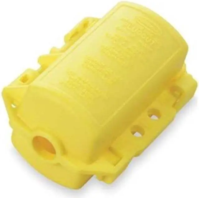 Main image of HUBBELL WIRING DEVICE-KELLEMS HLDMP Plug Lockout,Yellow,5/16 In. Dia.