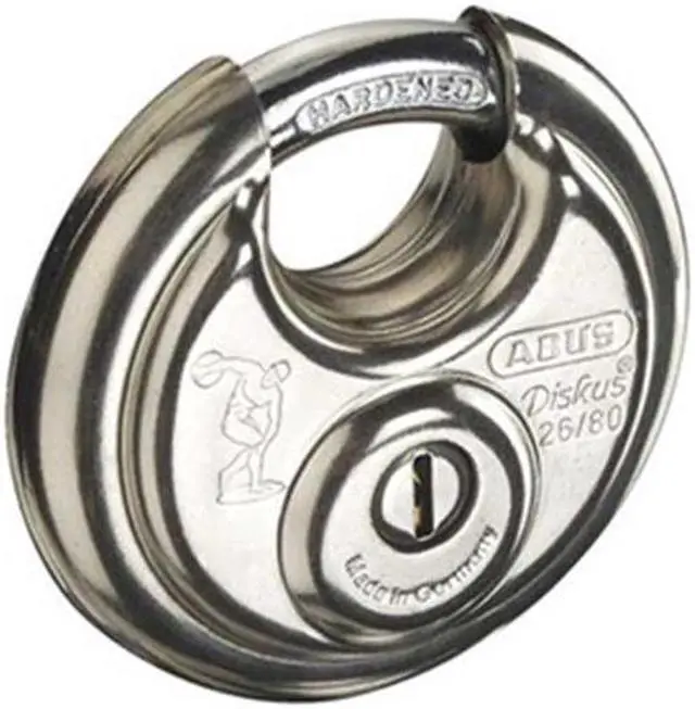 Main image of ABUS 26/80 KA Padlock, Keyed Alike, Partially Hidden Shackle, Disc Stainless