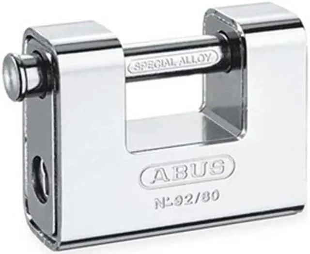 Main image of ABUS 92/80 KD Padlock, Keyed Different, Shutter Shackle, Brass Body, Steel