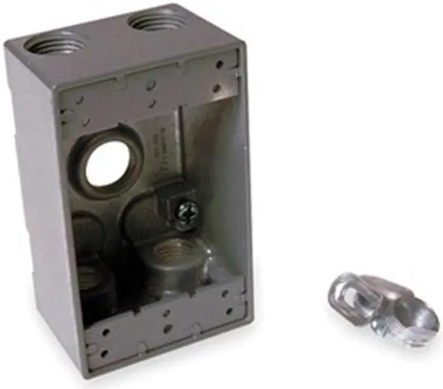 Alt view image 3 of 4 - BELL OUTDOOR 5322-0 Weatherproof Box,1/2 in Hub,Aluminum