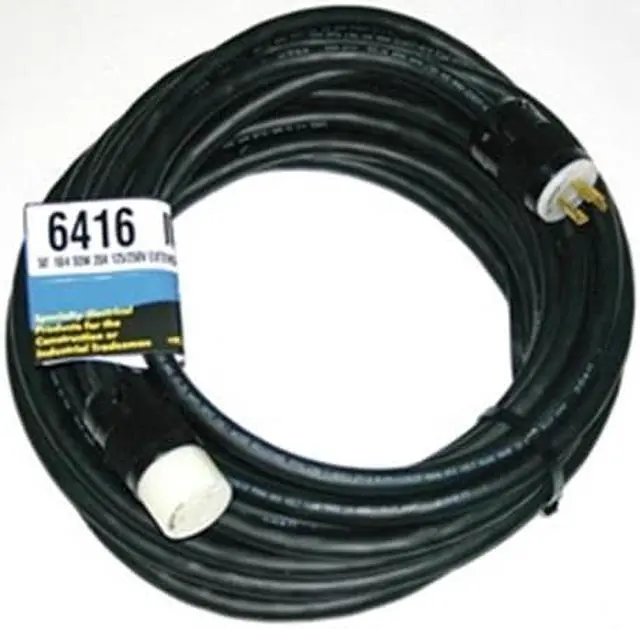 Main image of SOUTHWIRE 6416 SOW Extension Cord, 10 AWG, Outdoor, 10/4, 1 Outlets, L14-20R,