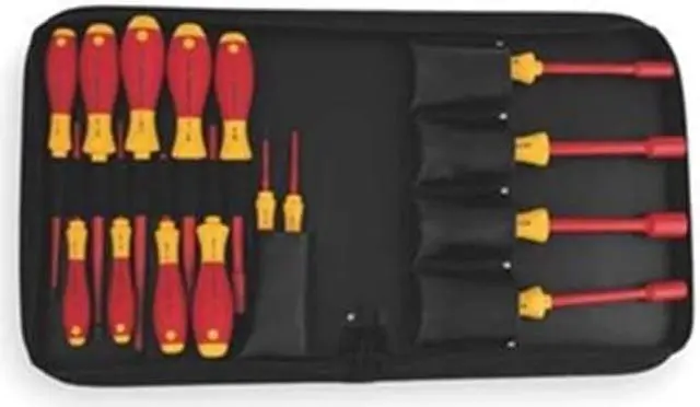 Alt view image 2 of 7 - WIHA 32190 Insulated Screwdriver/Nutdriver Set,15pc