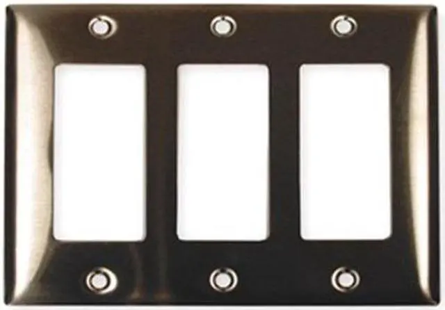 Alt view image 3 of 6 - HUBBELL WIRING DEVICE-KELLEMS SS263 Rocker Wall Plates and Box Cover, Number of