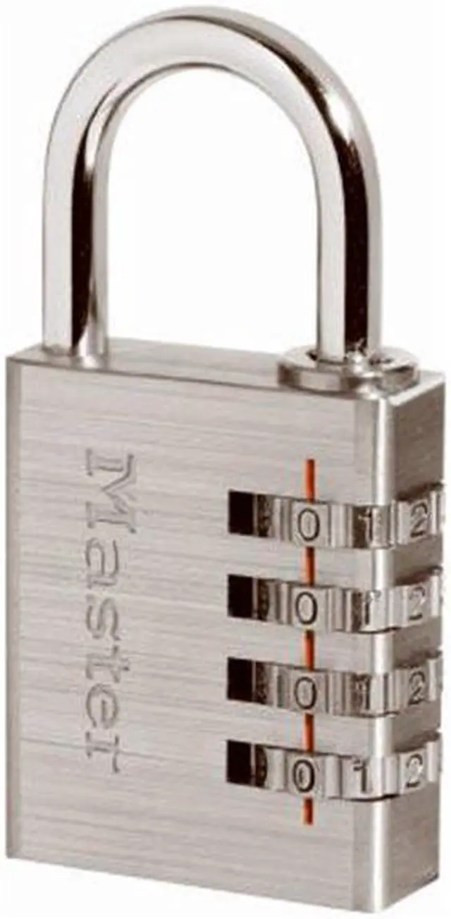 Main image of MASTER LOCK 643D Combination Padlock, Side, Black/Silver