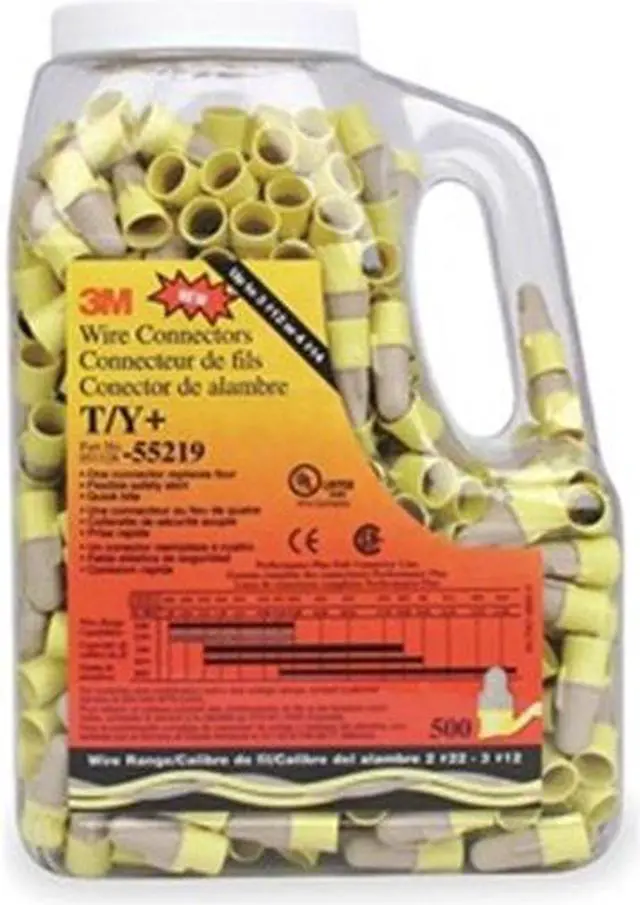 Main image of Wire Connector, Tan/YW, Jug, PK500