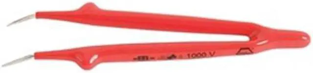 Main image of WIHA 75302 Insulated Tweezers,Angled Fine,6 In