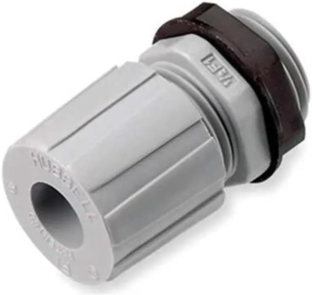 Main image of HUBBELL WIRING DEVICE-KELLEMS HJ1057G Liquid Tight Connector,1/2 in.,Gray
