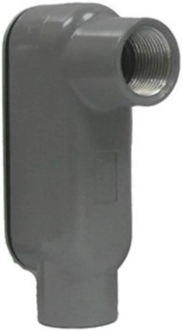 Alt view image 3 of 3 - HUBBELL KILLARK OLB-5CG Conduit Outlet Body w/Cover, Aluminum, LB, Conduit