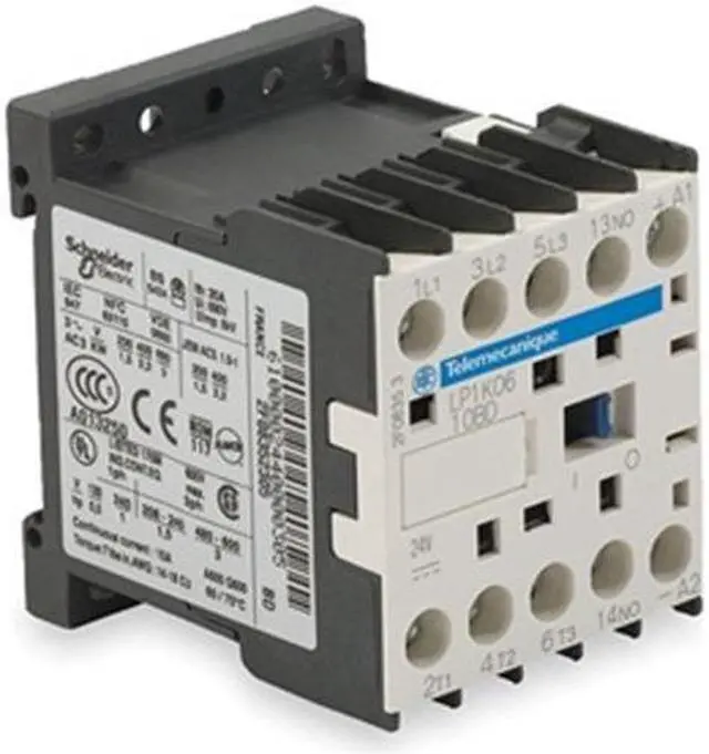 Main image of SQUARE D LP1K0610BD IEC Miniature Magnetic Contactor, 1NO, 24V DC, 3 P,