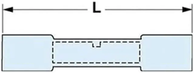 Main image of 3M MH14BCK Butt Splice Wire Connector, 14 AWG Max, Blue, Heat Shrink