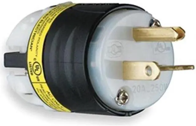 Main image of LEGRAND PS5466XGCM 3 Wire Ground Monitoring Straight Blade Plug 250VAC 20A