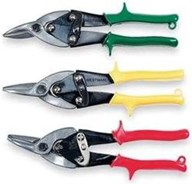 Main image of WESTWARD 4PM06 Aviation Snip Set, Left/Right/Straight, 9 3/4 in, Steel