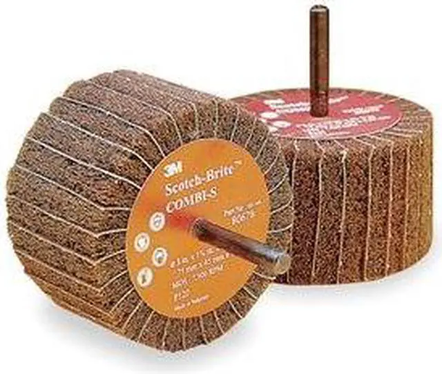 Main image of SCOTCH-BRITE FN510079331 Flap Wheel,Intrleaf,AO,3x1.75x1/4Shk,80G