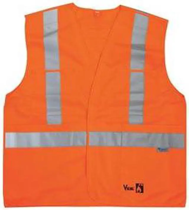 Main image of VIKING 6136FR-S/M Flame Resist Vest,Class 2,S/M,Orange