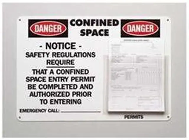 Main image of Confined Space Permit Ctr, H15 3/4In