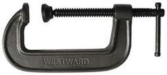 Main image of C-Clamp, 12 In, 3-5/8 In Deep, Black