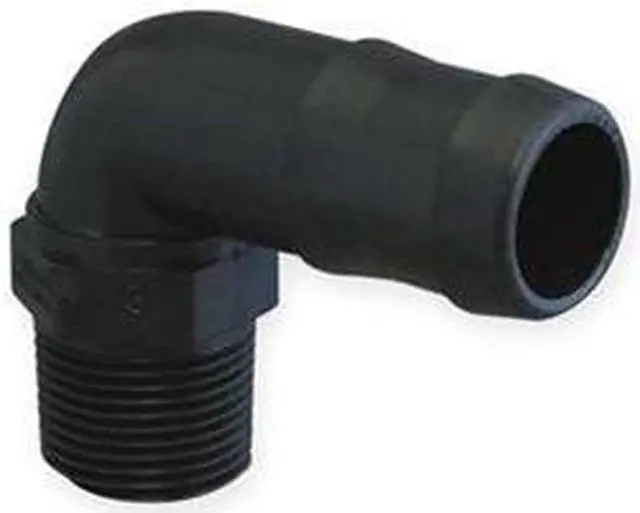 Main image of BANJO HB100/075-90 3/4" Barbed x 1" MNPT 90 Degree Elbow
