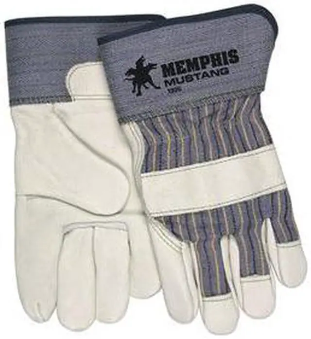 Main image of Leather Palm Gloves, Cowhide, White, S, Pr