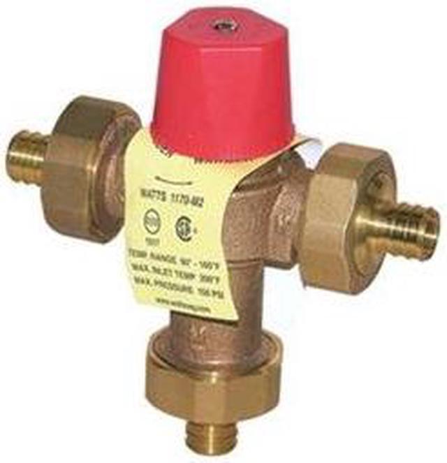 Main image of WATTS 3/4 LF 1170 PEX Mixing Valve,Brass,0.5 to 23 gpm