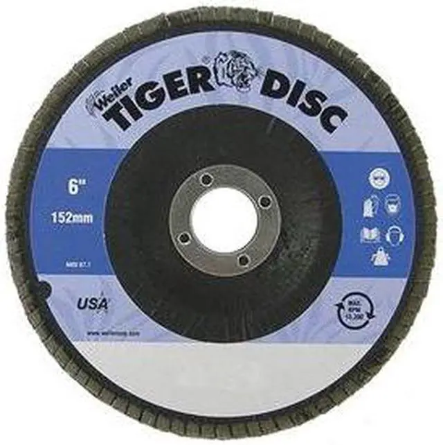 Main image of Weiler Abrasives - 50649 - 6 DIAMETER- 7/8 ARBOR-40 GRIT, Box of 10