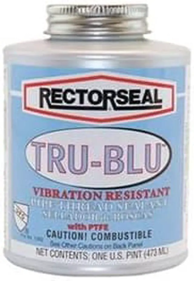 Alt view image 4 of 11 - RectorSeal 31431 Tru-Blu Blue Vibration Resistant Pipe Thread Sealant, 1 Pint Brush Top Can