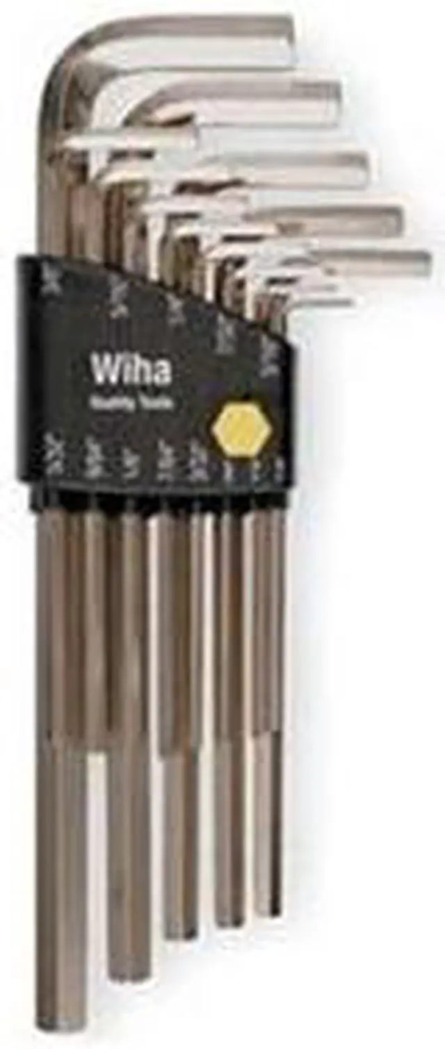 Main image of Hex Key Set, 0.050 - 3/8 In., L-Shaped, Lng