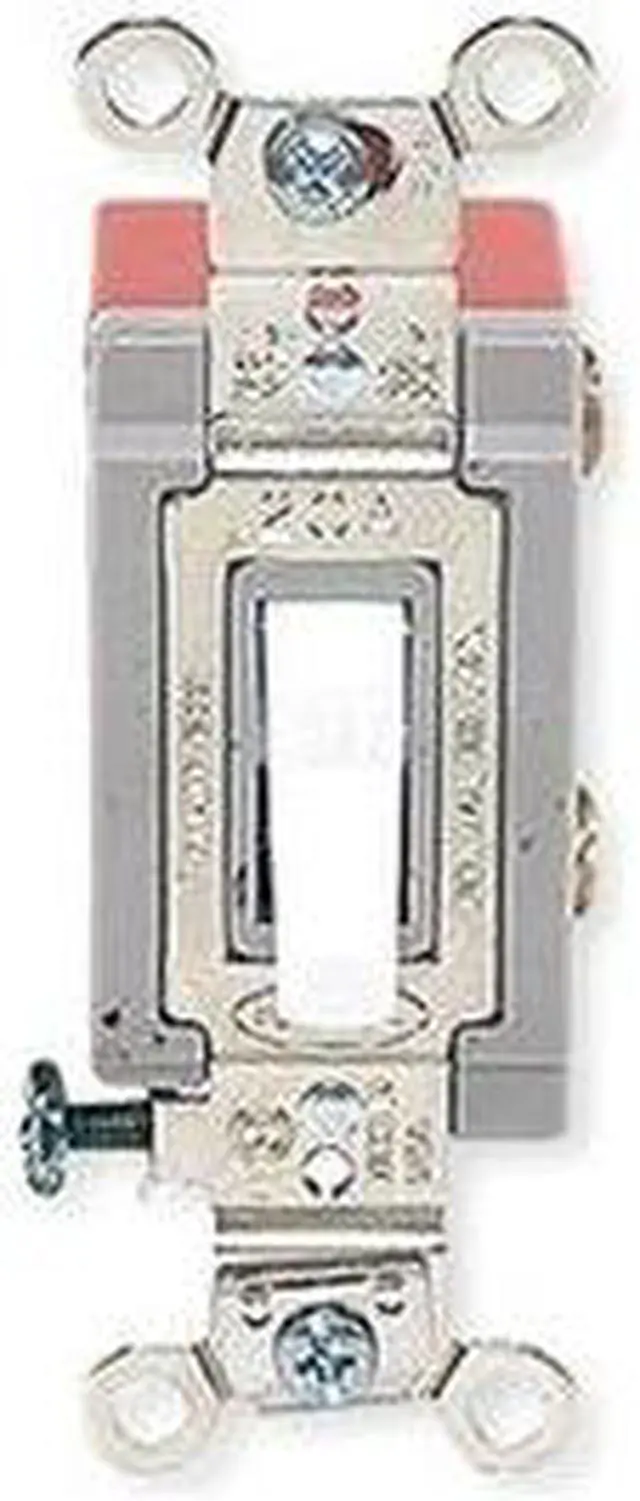 Alt view image 3 of 3 - HUBBELL WIRING DEVICE-KELLEMS HBL1222W Wall Swtch,2-Pole,120/277V,20A,Wht,Toggl