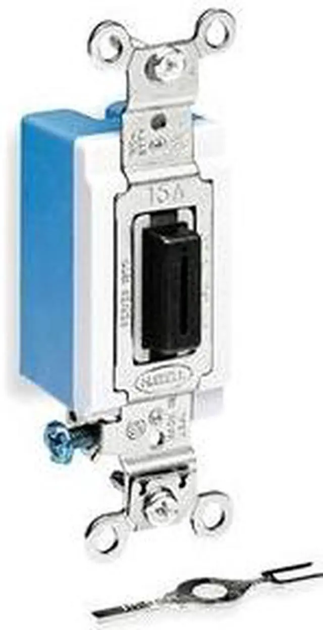 Alt view image 3 of 3 - HUBBELL WIRING DEVICE-KELLEMS HBL1223L Wall Switch,3-Way,120/277V,20A,Brn,Toggl