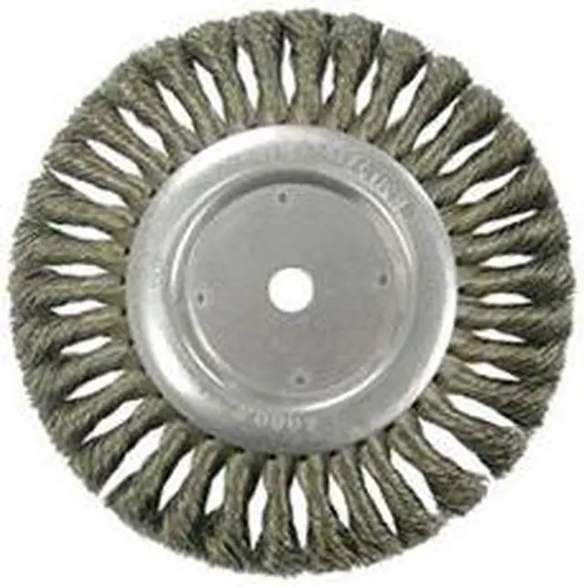 Main image of WEILER 90858 Twist Wire Wheel Wire Brush, Arbor, 8"
