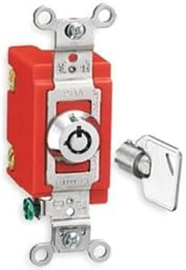 Alt view image 2 of 3 - HUBBELL WIRING DEVICE-KELLEMS HBL1224RKL Wall Swtch,4-Way,20A,SS,Barrl Key