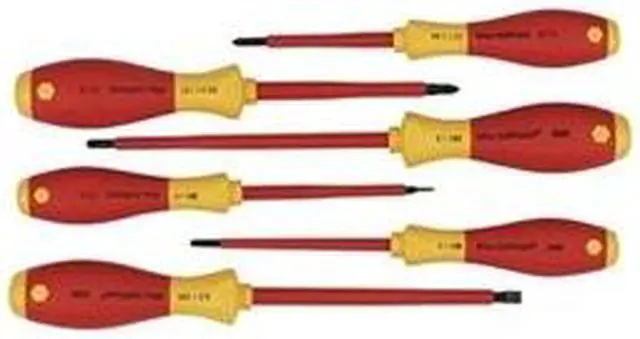Alt view image 4 of 6 - WIHA 35891 Insulated Screwdriver Set, Slotted/Phillips, Square, 6 pcs