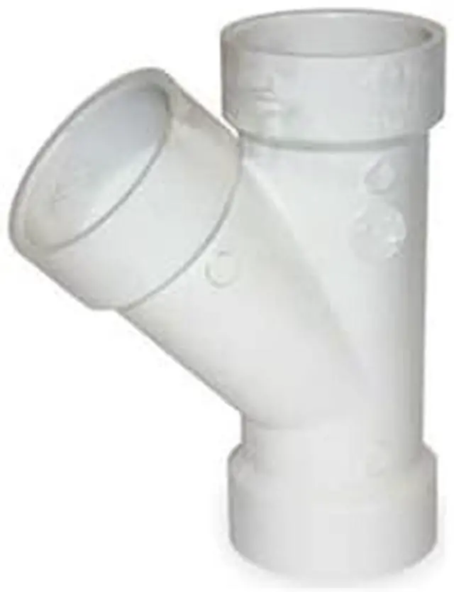 Main image of ZORO SELECT 1WJU3 PVC Wye, Hub, 3 in Pipe Size