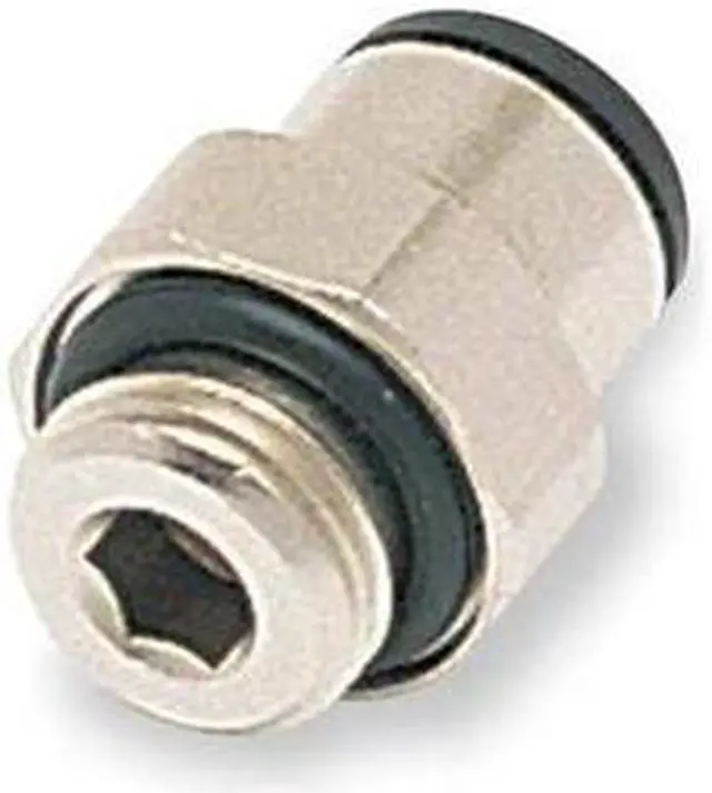 Main image of LEGRIS 3101 08 67 Push-Fit Adapter Fitting, 8mm Tube Size, Brass, Silver, 10 PK