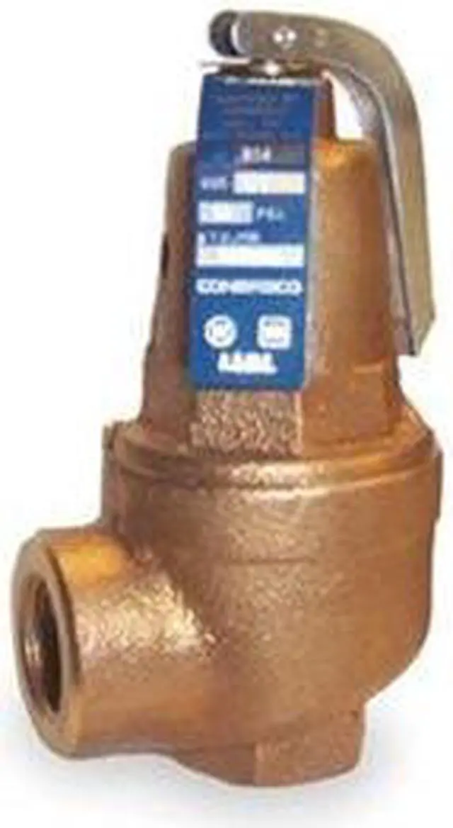 Main image of APOLLO 1060520 Safety Relief Valve, 1 In, 100 psi, Bronze, BtuH: 3, 500, 000