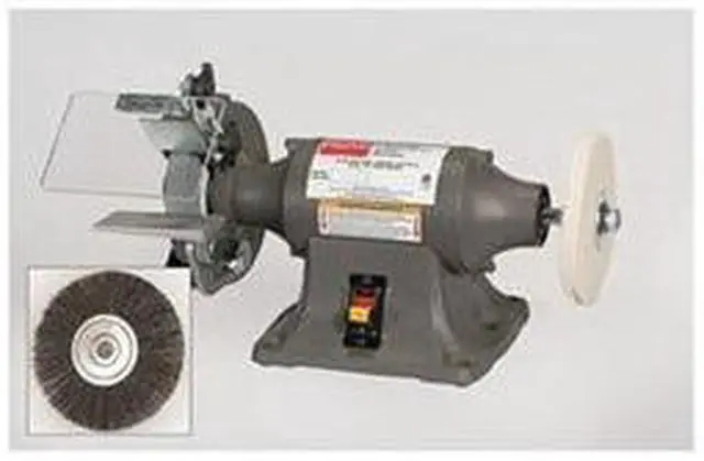 Main image of DAYTON 16W005 Bench Grinder, 6 in Max. Wheel Dia, 5/8 in Max. Wheel Thickness,