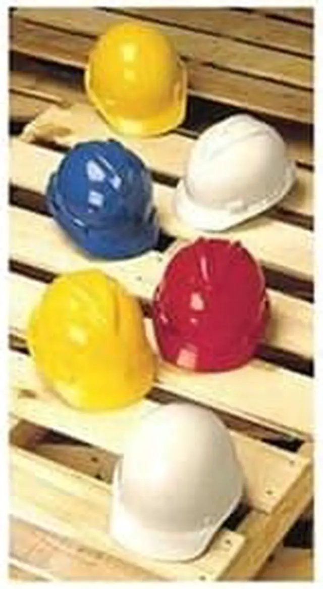 Main image of Hard Hat, Front Brim, Slotted, Ratchet, White