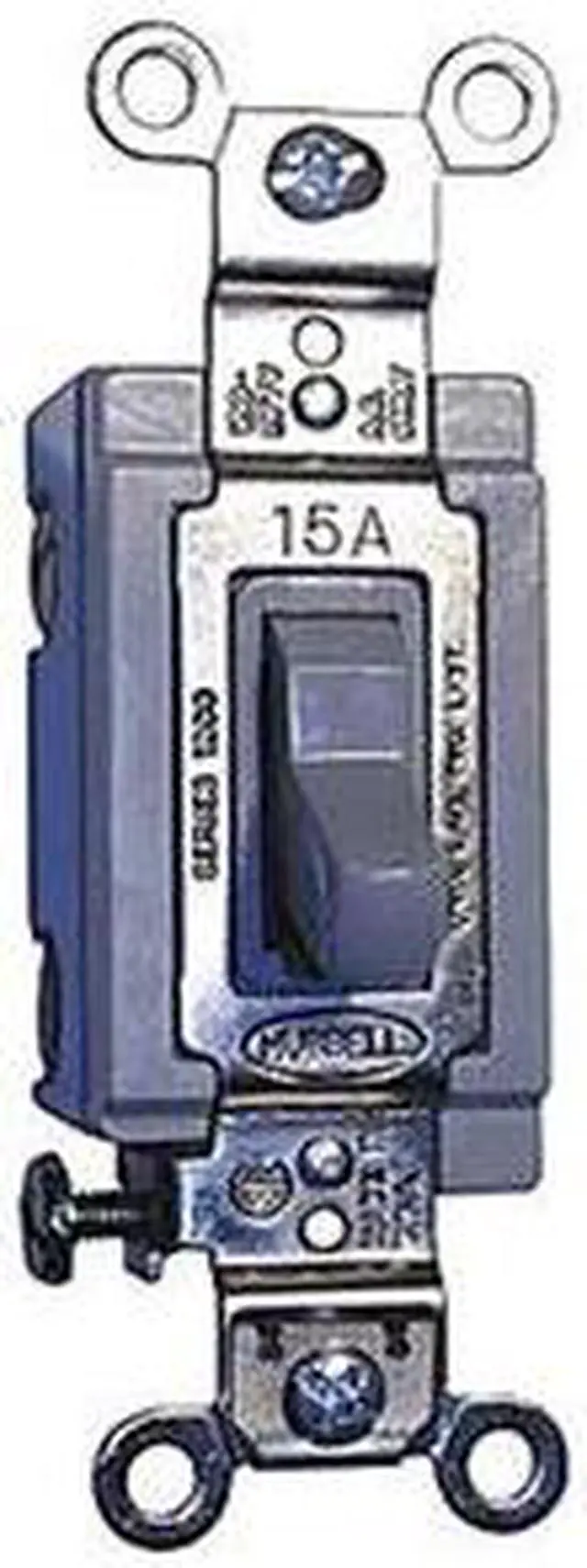 Alt view image 2 of 3 - HUBBELL WIRING DEVICE-KELLEMS HBL1203GY Wall Swtch,3-Way,120/277V,15A,Gray,Toggl