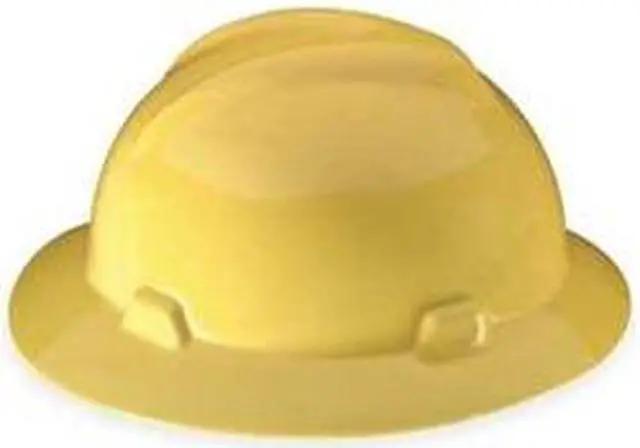 Main image of MSA 475366 Hard Hat,FullBrim,Yellow